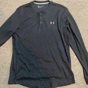 Men's UA Waffle Henley - Black